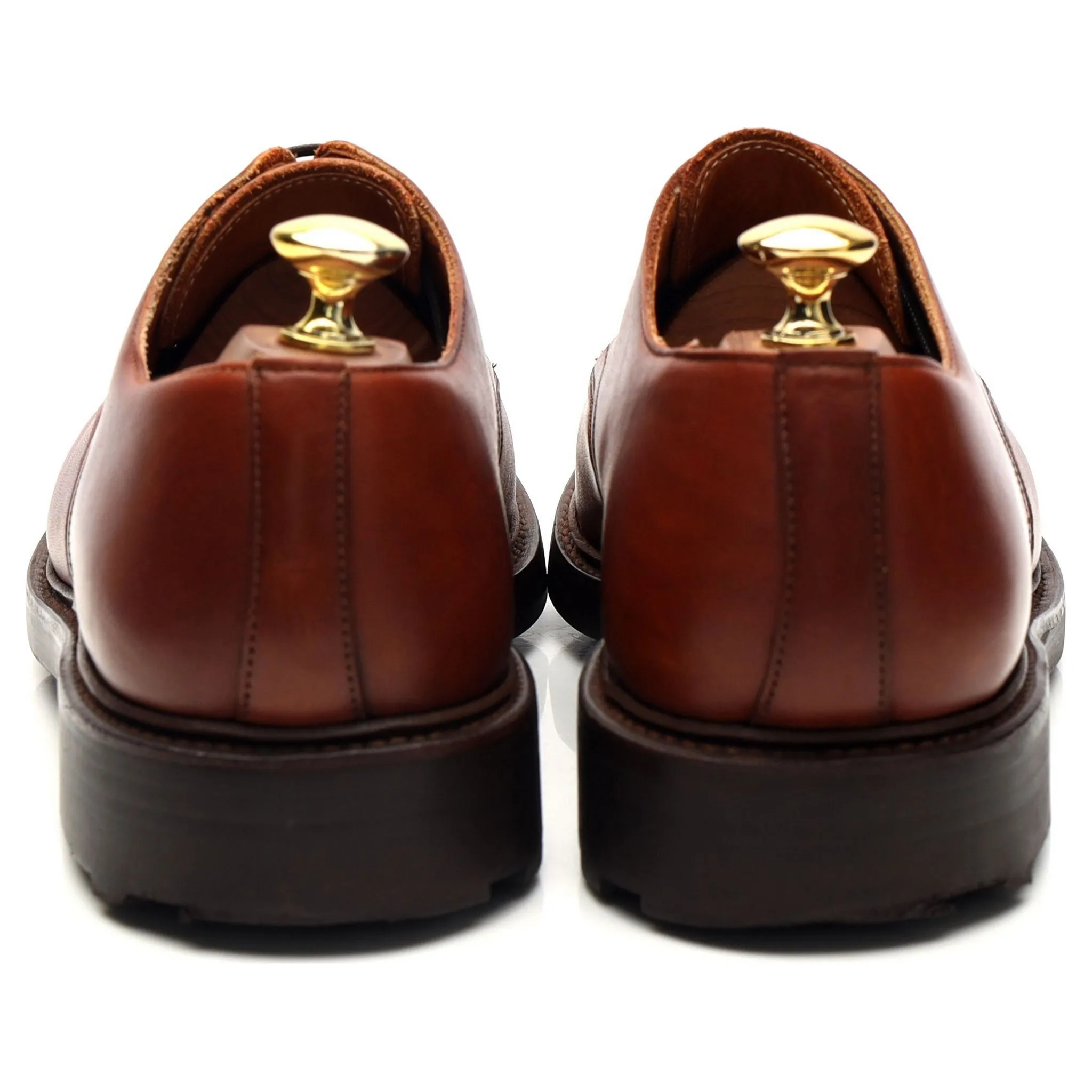 'Stirling' Tan Brown Leather Derby UK 7.5 F