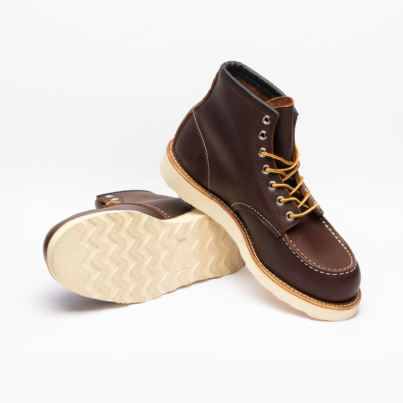 Stivale derby Red Wing Classic Moc 8138 in pelle martellata marrone