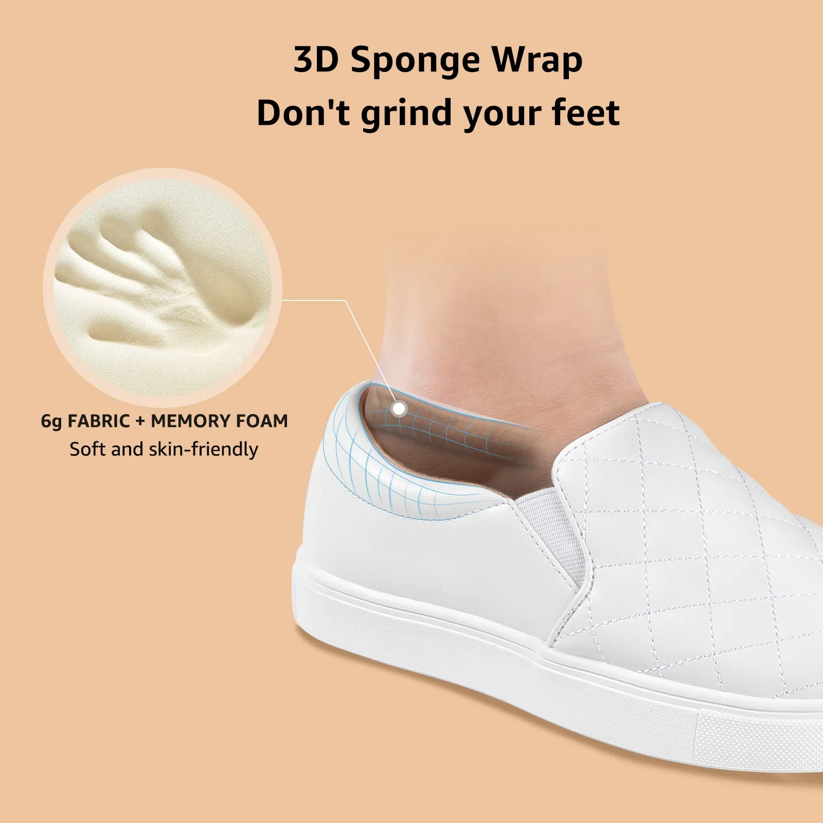 STQ Loafers for Women Memory Foam Slip On Sneakers EleeS Quilted 1.0 Comfort Fall Shoes