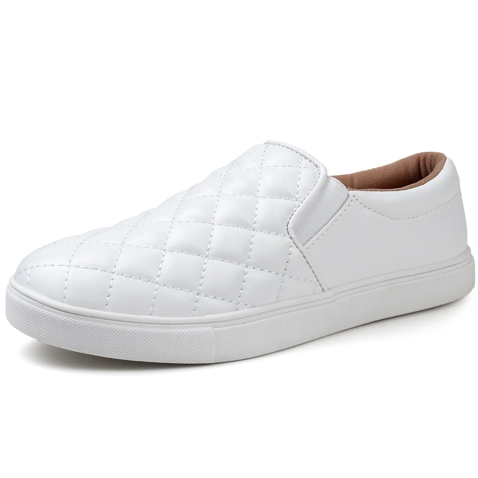 STQ Loafers for Women Memory Foam Slip On Sneakers EleeS Quilted 1.0 Comfort Fall Shoes