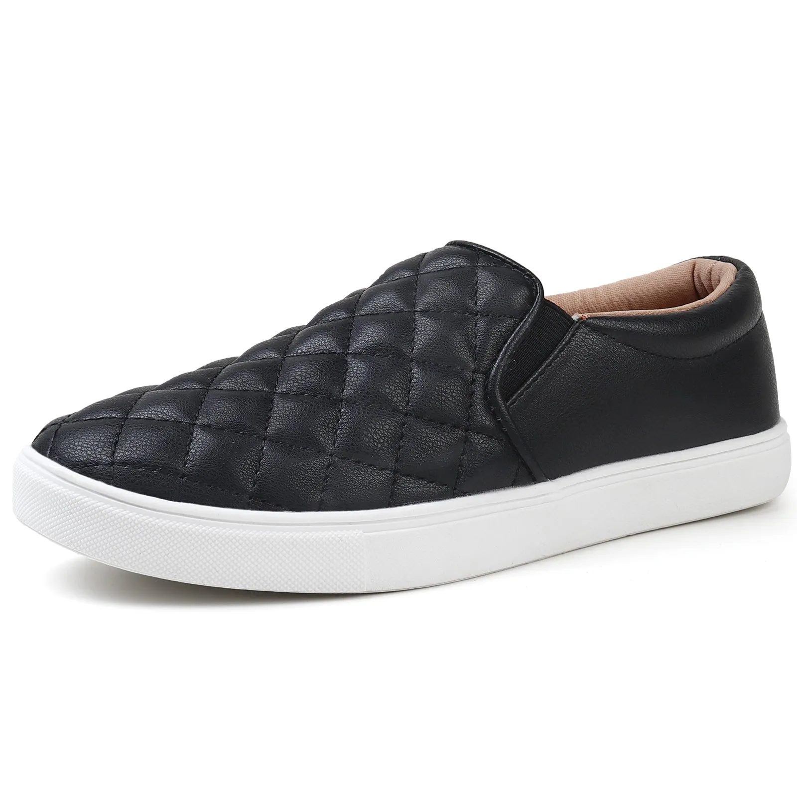 STQ Loafers for Women Memory Foam Slip On Sneakers EleeS Quilted 1.0 Comfort Fall Shoes