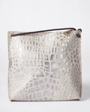 strappy pouch - platinum stone
