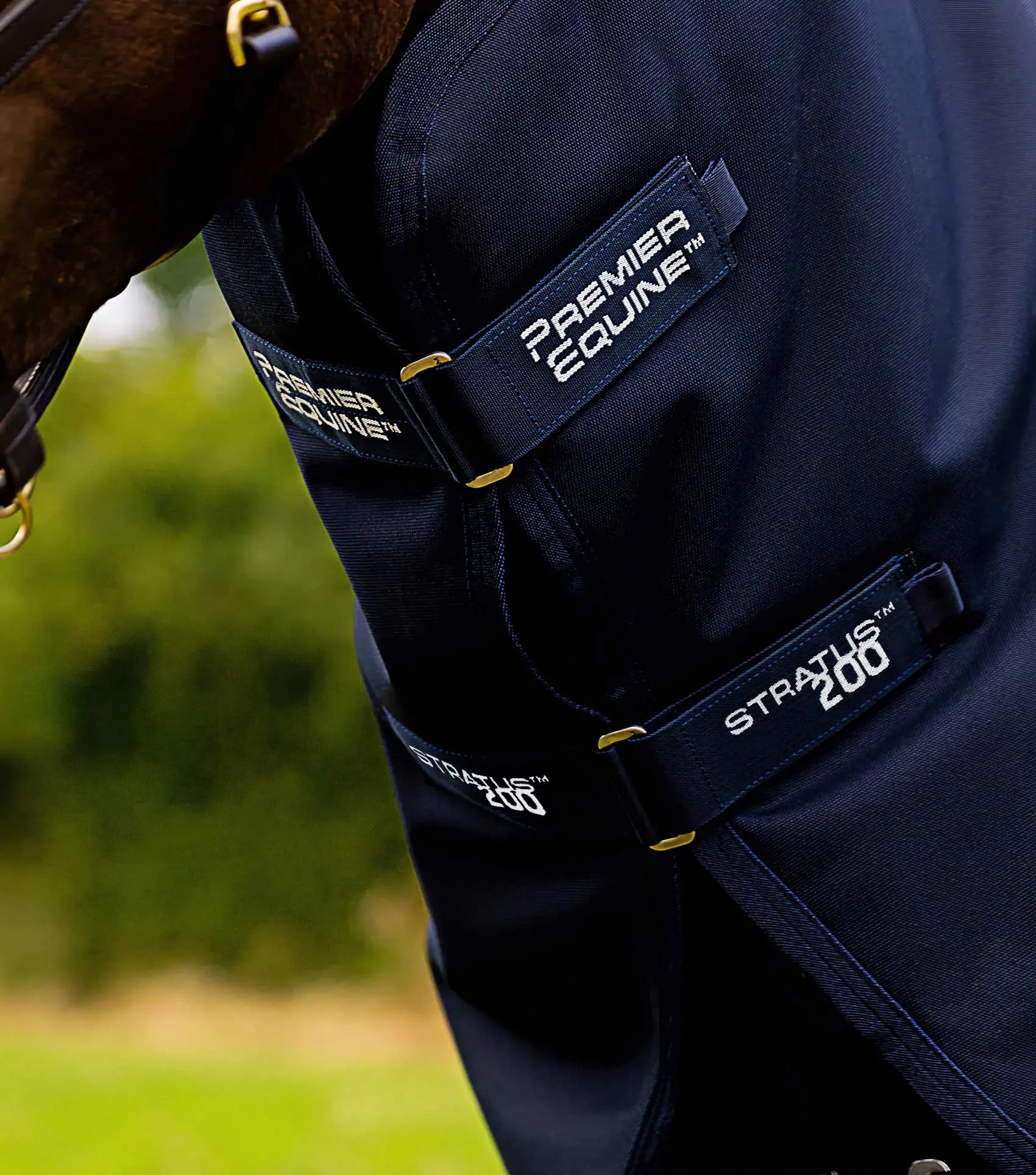 Stratus 1200 Series 200g Turnout Rug with Classic Neck Cover Navy