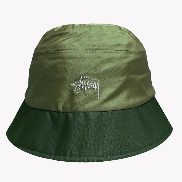 Stussy Outdoor Panel Bucket Hat Cap Olive L/XL