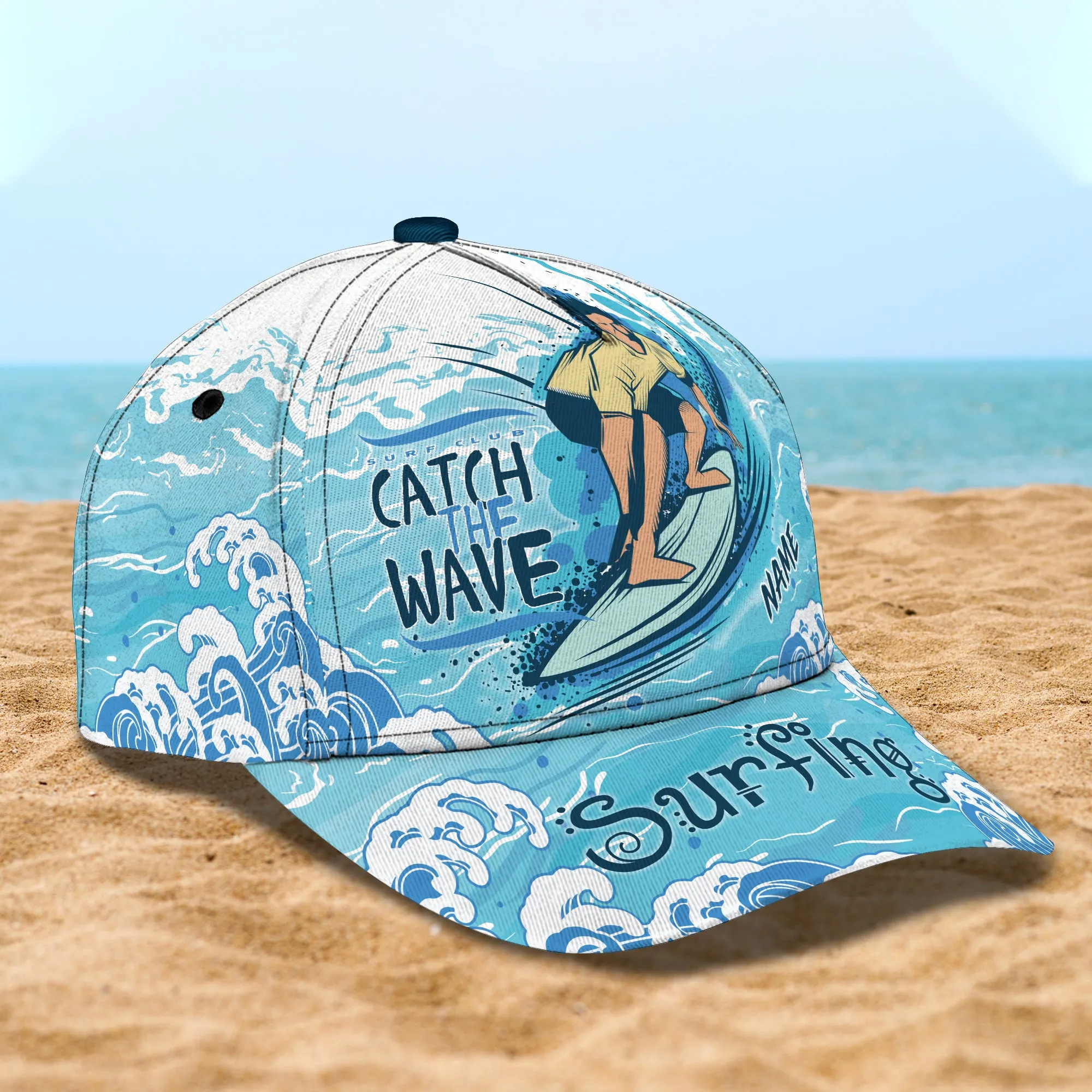 Surfing - Personalized Name Cap - Dp98 - Dp326