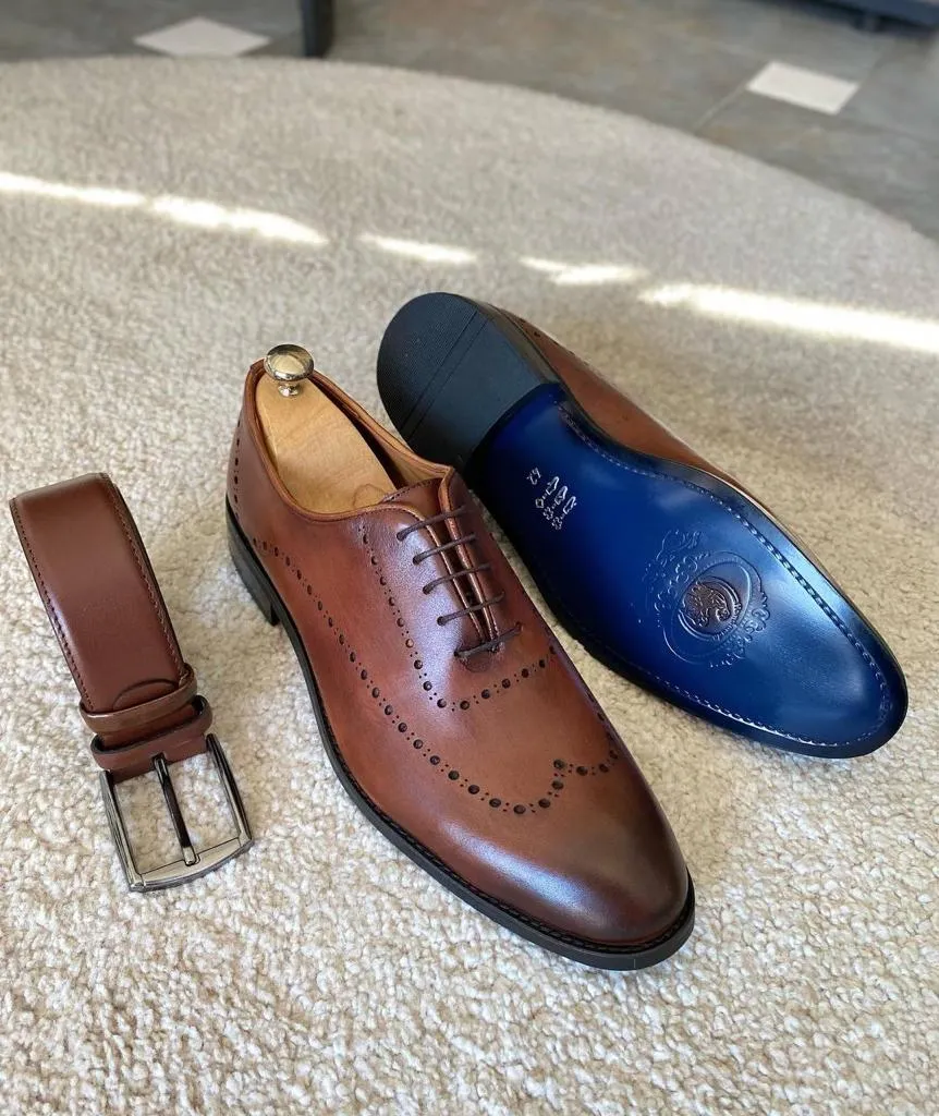 Tampa Brown Wholecut Derby Shoes