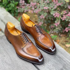Tan Leather Lamria Split Toe Derby Shoes - Formal Shoes