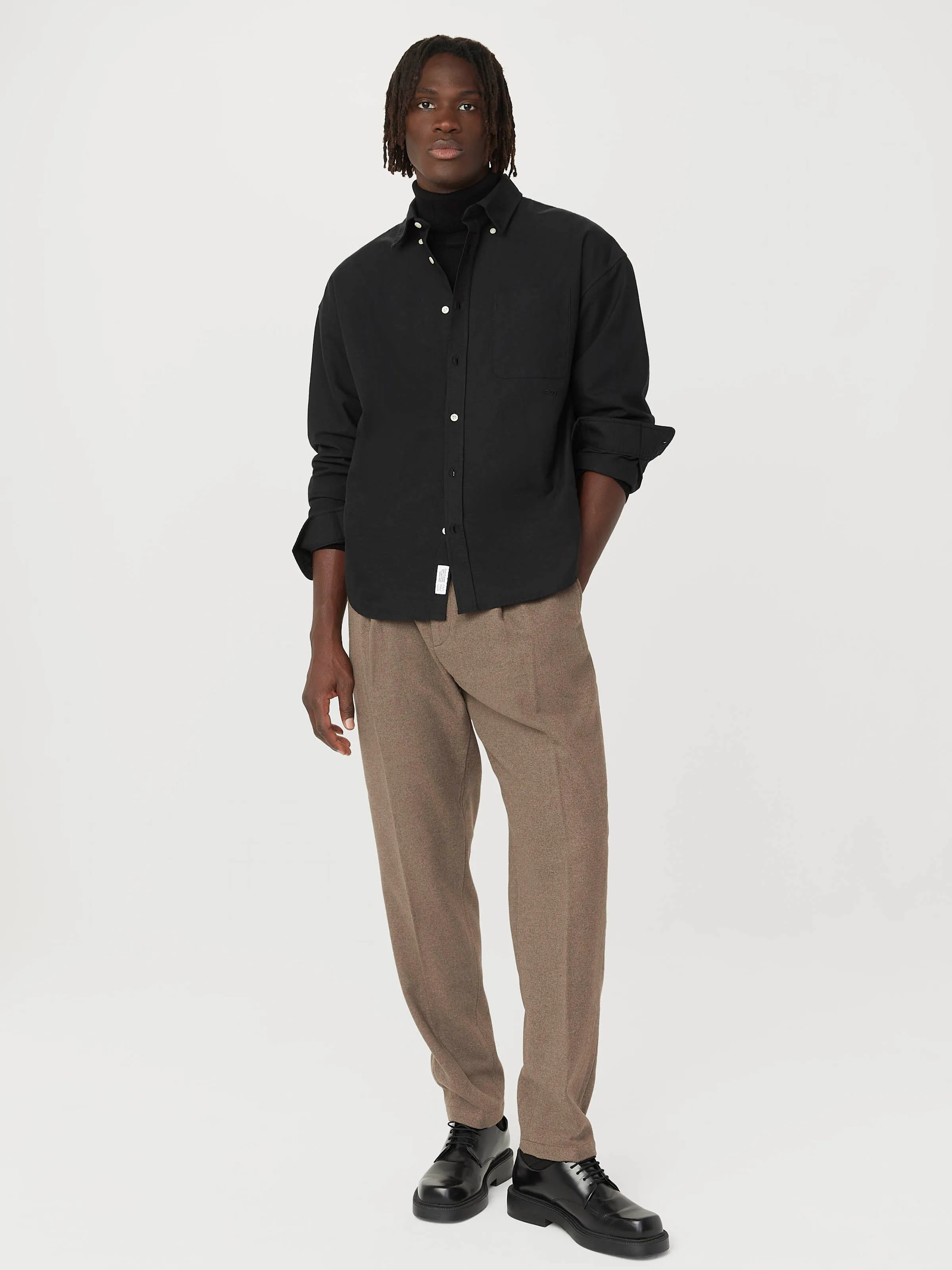 The Loose Oxford Shirt in Black