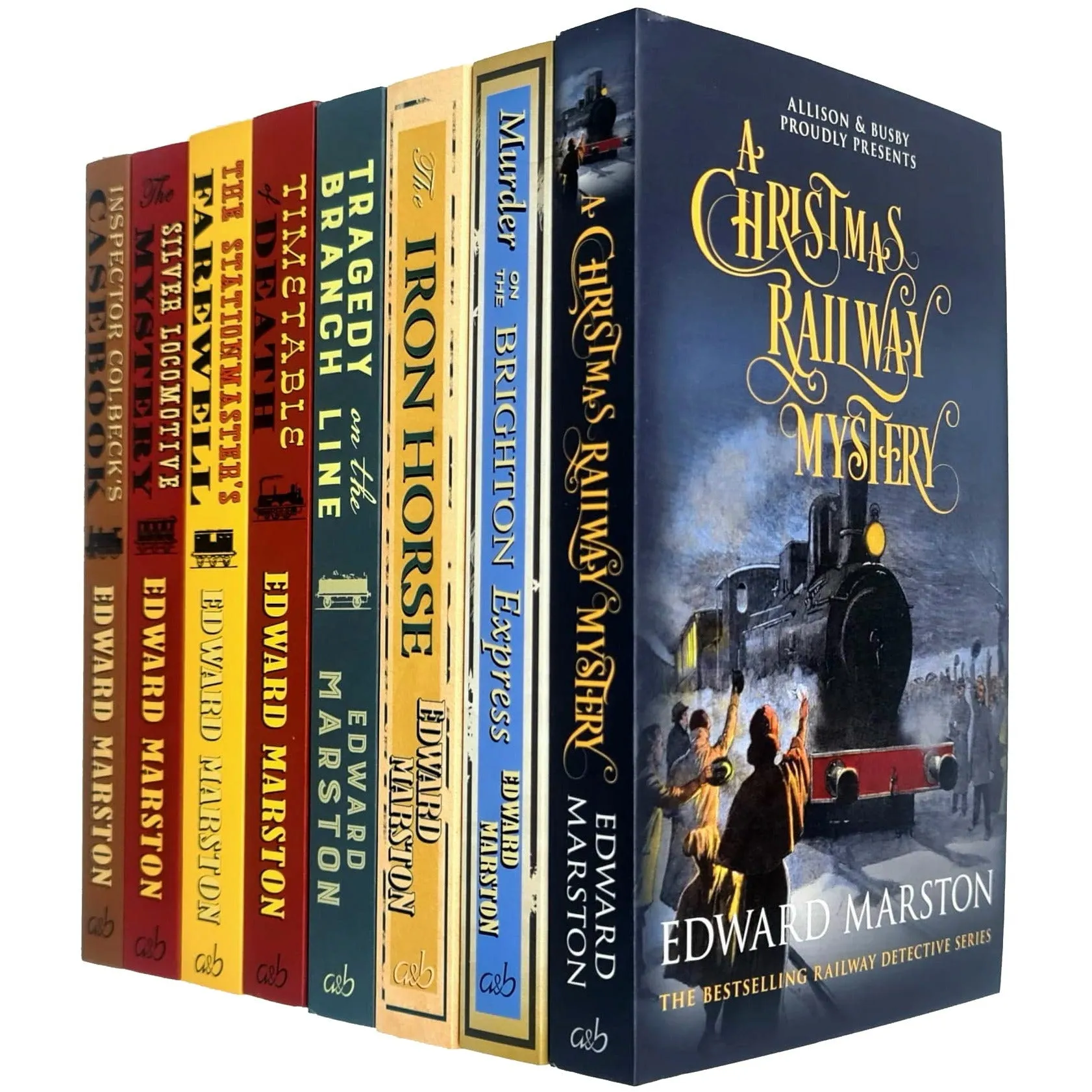 The Railway Detective Series 8 Books Collection Set By Edward Marston (A Christmas Railway Mystery & More... )