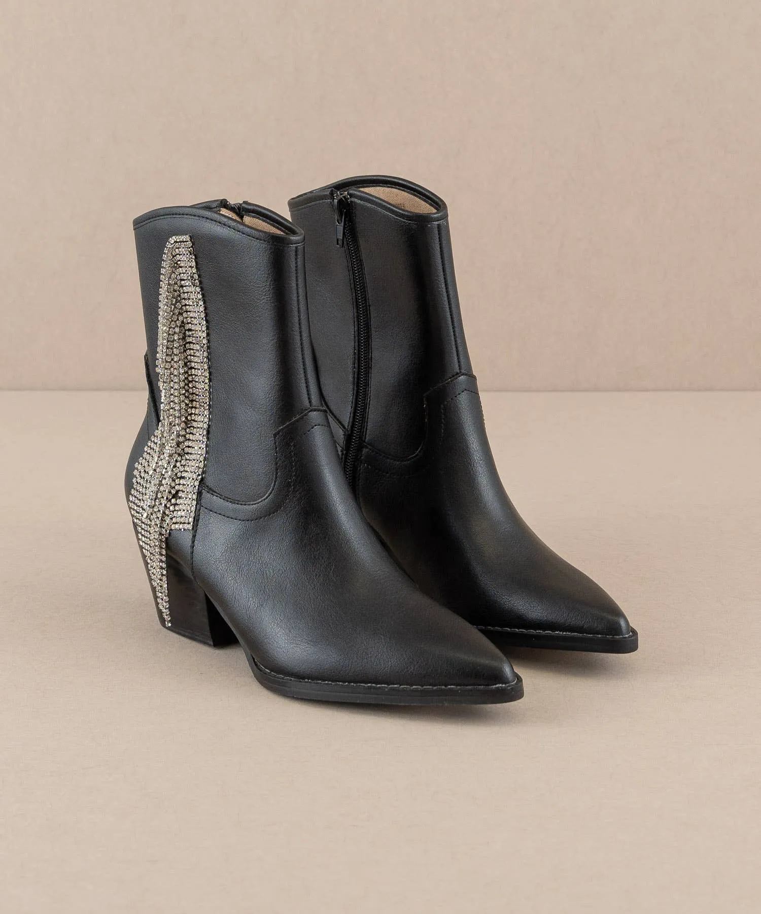 The Rowan Black Bootie