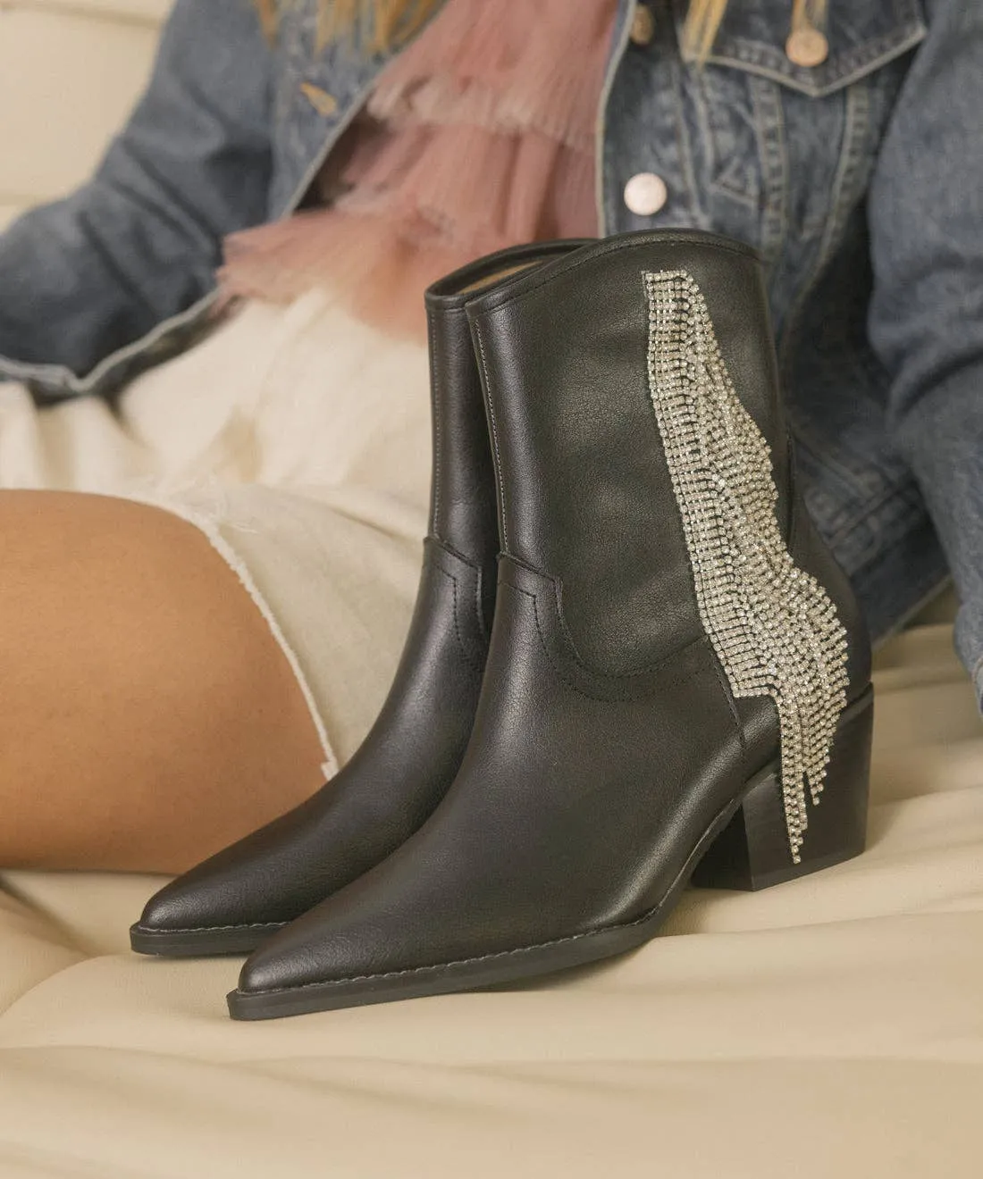 The Rowan Black Bootie