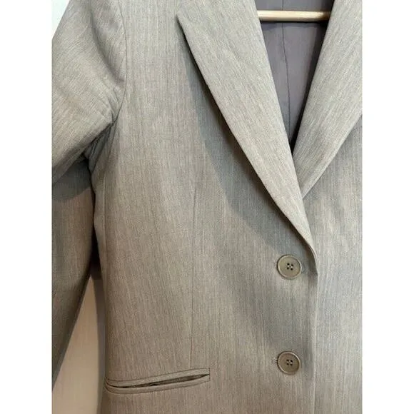 THEORY Beige Taupe Wool Blazer 2-button Suit Jacket Work Business Fall Winter 4