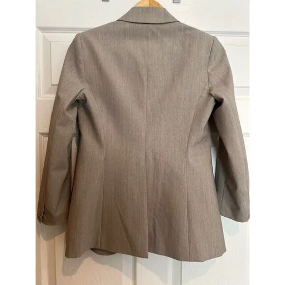 THEORY Beige Taupe Wool Blazer 2-button Suit Jacket Work Business Fall Winter 4