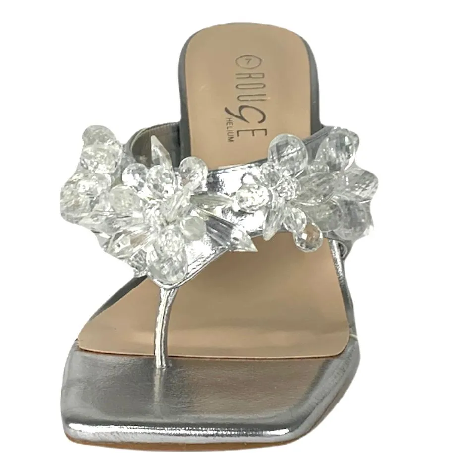Thong Square Toe Stiletto Heel Women's Sandals
