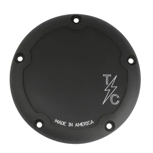 Thrashin Supply - 5-Hole Dished Billet Derby Cover - Black