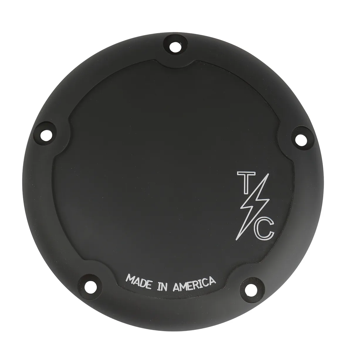 Thrashin Supply - 5-Hole Dished Billet Derby Cover - Black