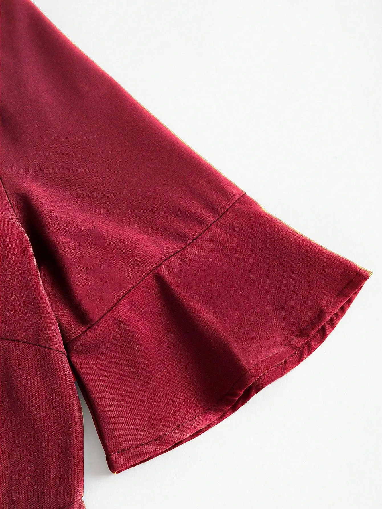 Tie Collar Elegant Commuter Short Sleeve Mid-Long Dress