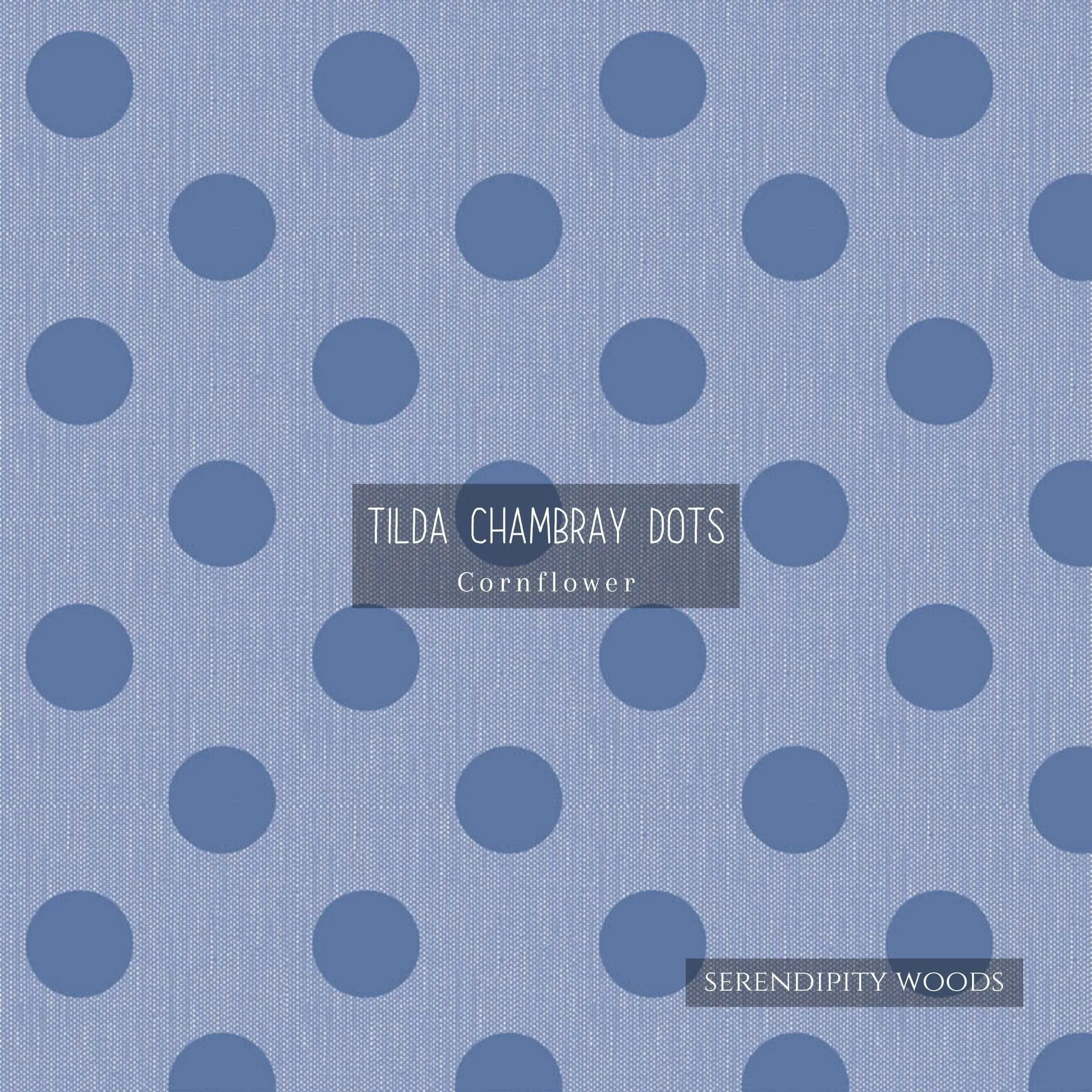 Tilda Chambray Dots Cornflower Fabric 160056