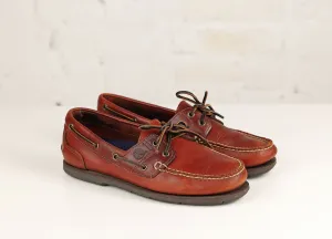Timberland Leather Deck Boat Shoes - Brown - 9