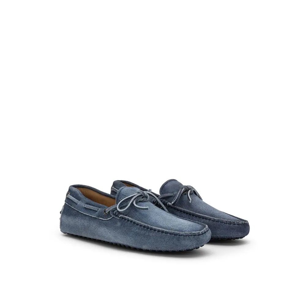 Tod's Blue Suede Leather Loafer