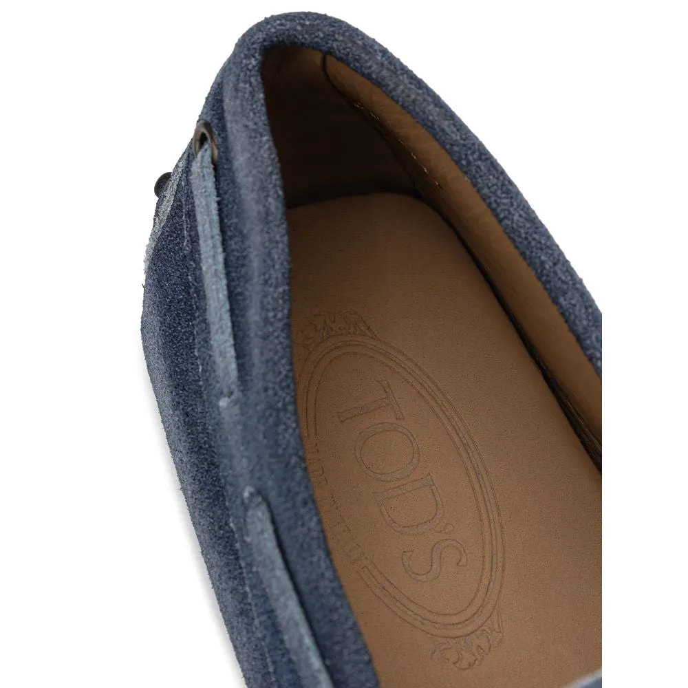 Tod's Blue Suede Leather Loafer