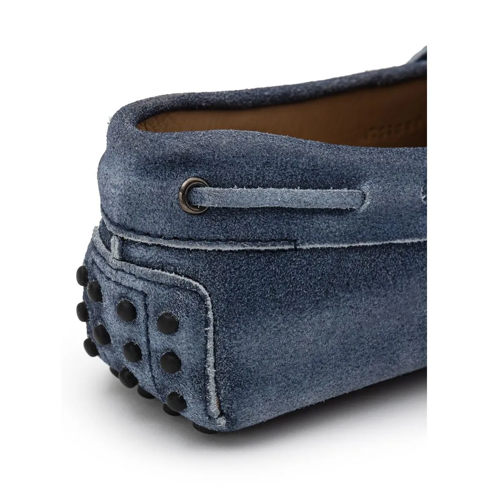 Tod's Blue Suede Leather Loafer