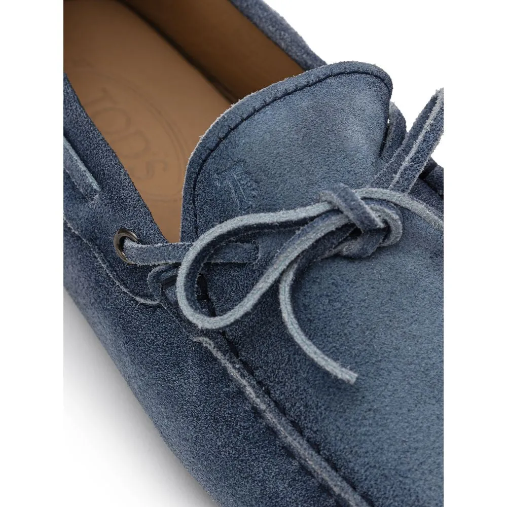 Tod's Blue Suede Leather Loafer