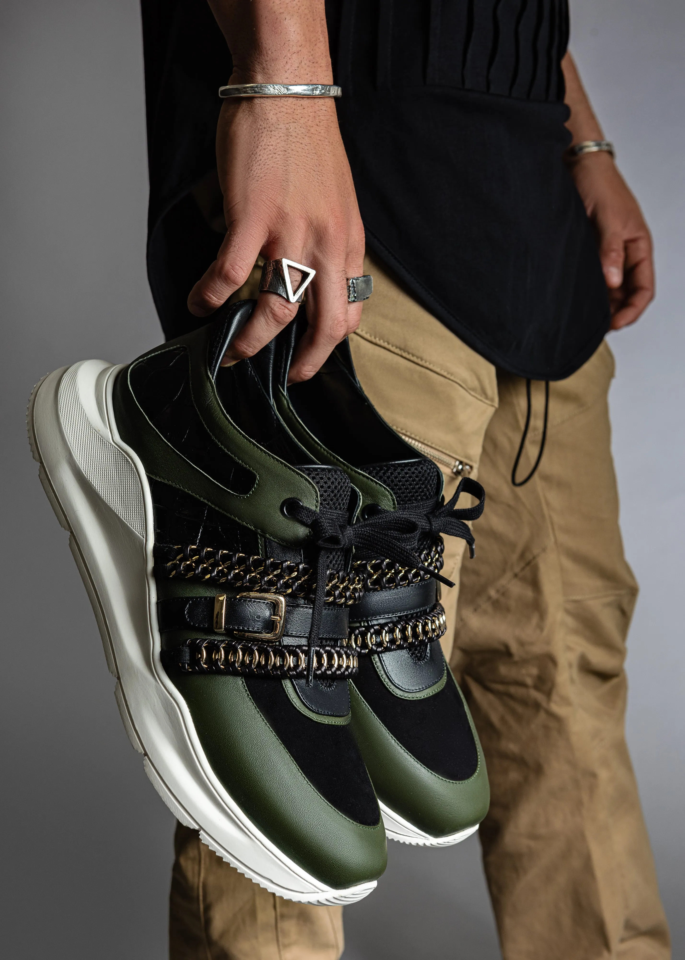 Together We Can Sneaker (Black & Green)