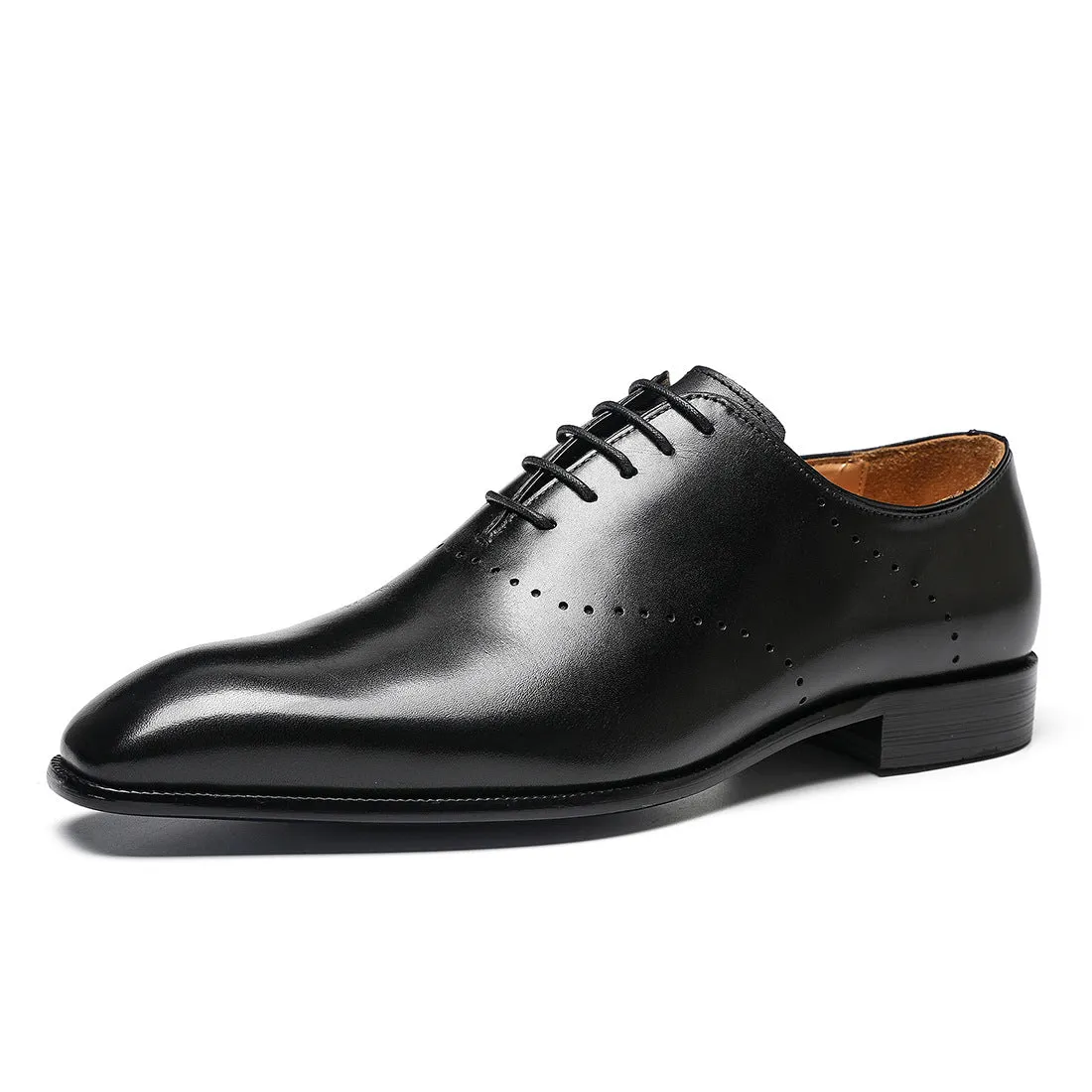Top Layer Cowhide Men's Dress Shoes Men's Genuine Leather Cow Lining Business Pointed British Style Men's Shoes leather shoes66292