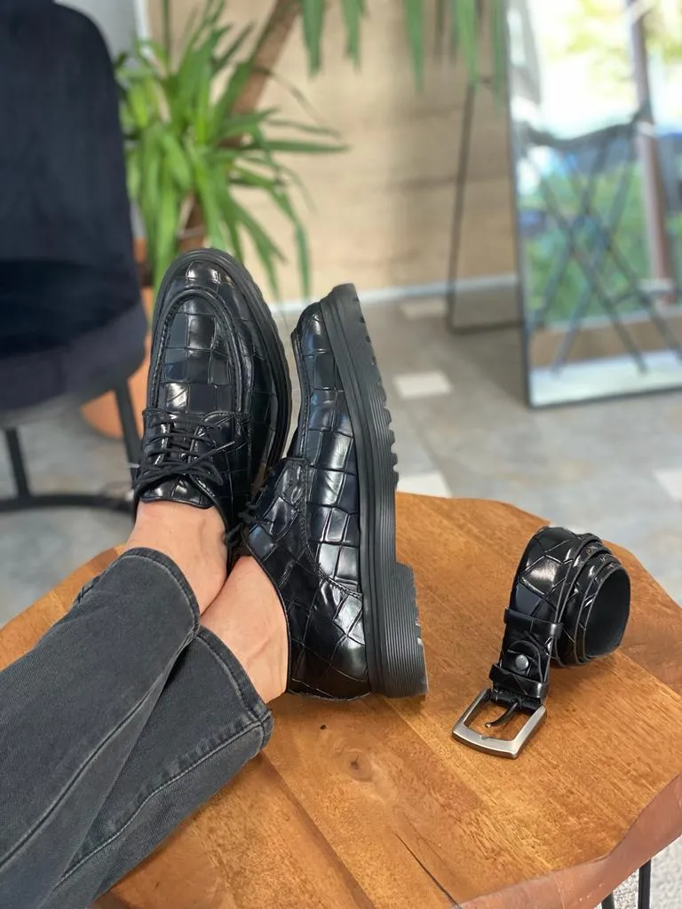 Toros Black Laced Derby - Classic Leather Formal Shoes