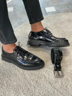 Toros Black Laced Derby - Classic Leather Formal Shoes
