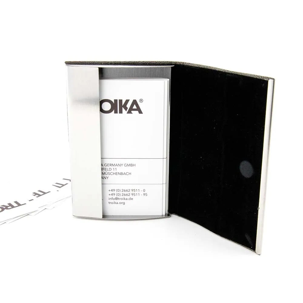 TROIKA Business or Credit Card Case and Stand Function - Dark Grey