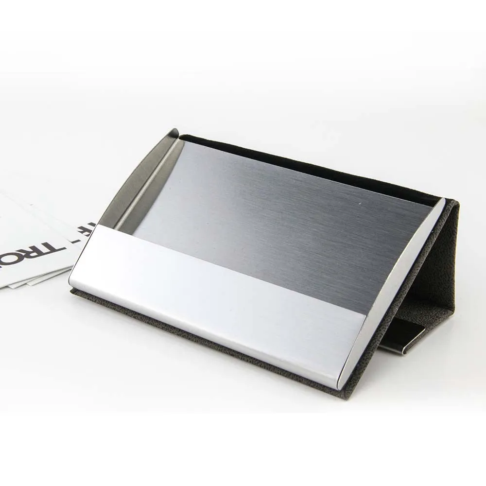 TROIKA Business or Credit Card Case and Stand Function - Dark Grey