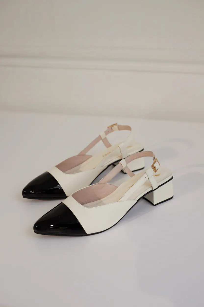 Two-Tone Slingback Black/White