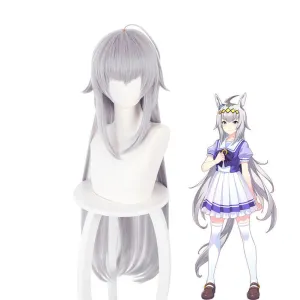 Uma Musume Pretty Derby Oguri Cap Silver Gray Long Copslay Wigs