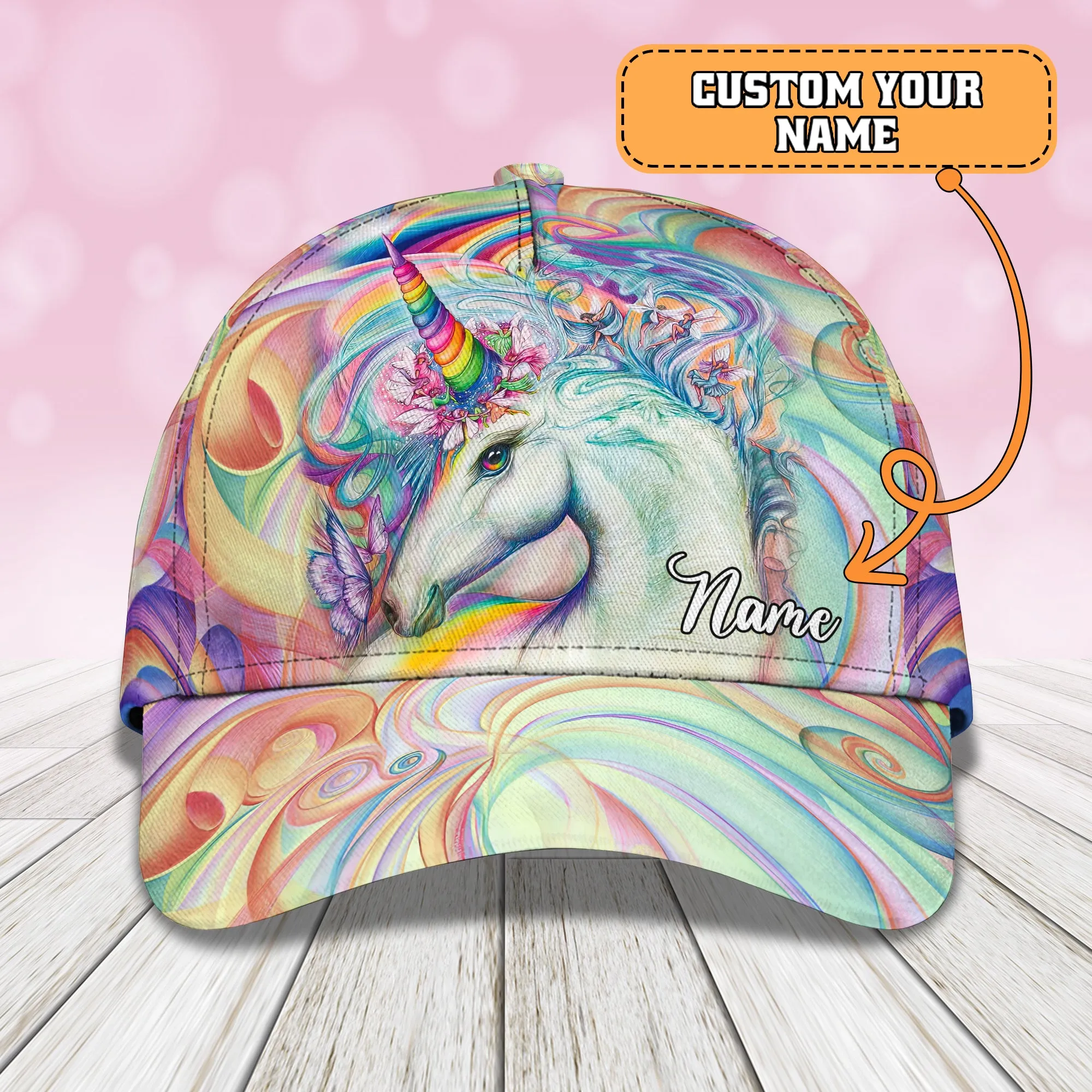 Unicorn - Personalized Name Cap - Loop - Vhv-cap-077
