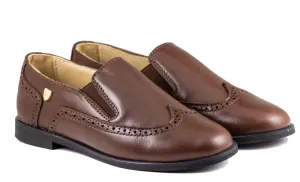 Venenttini Boy's Belva Brown Dress Leather Shoes