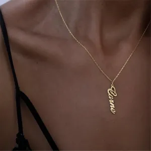 Vertical Custom Name Necklace