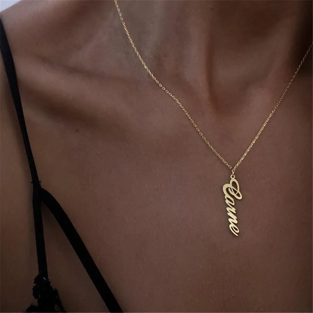 Vertical Custom Name Necklace