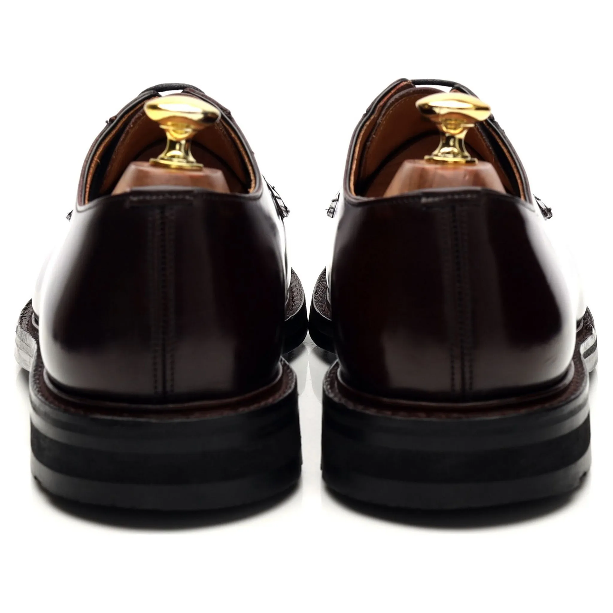 'Wellington' Burgundy Leather Cap Toe Derby UK 8 G