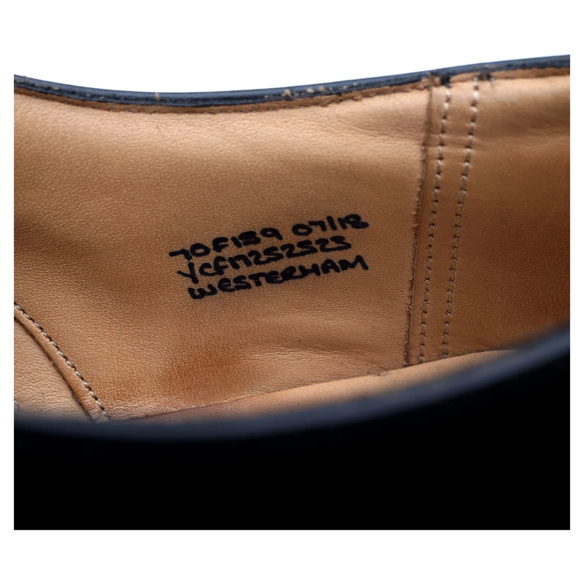 'Westerham' Black Leather Oxford UK 7 F