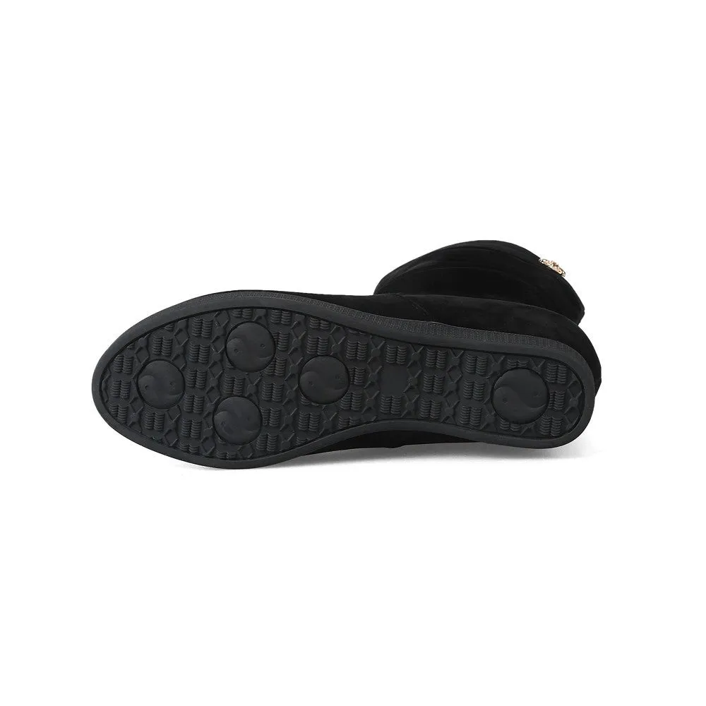 Winter  Women's Thick  Bottom  Round-Toe  Middle Boots