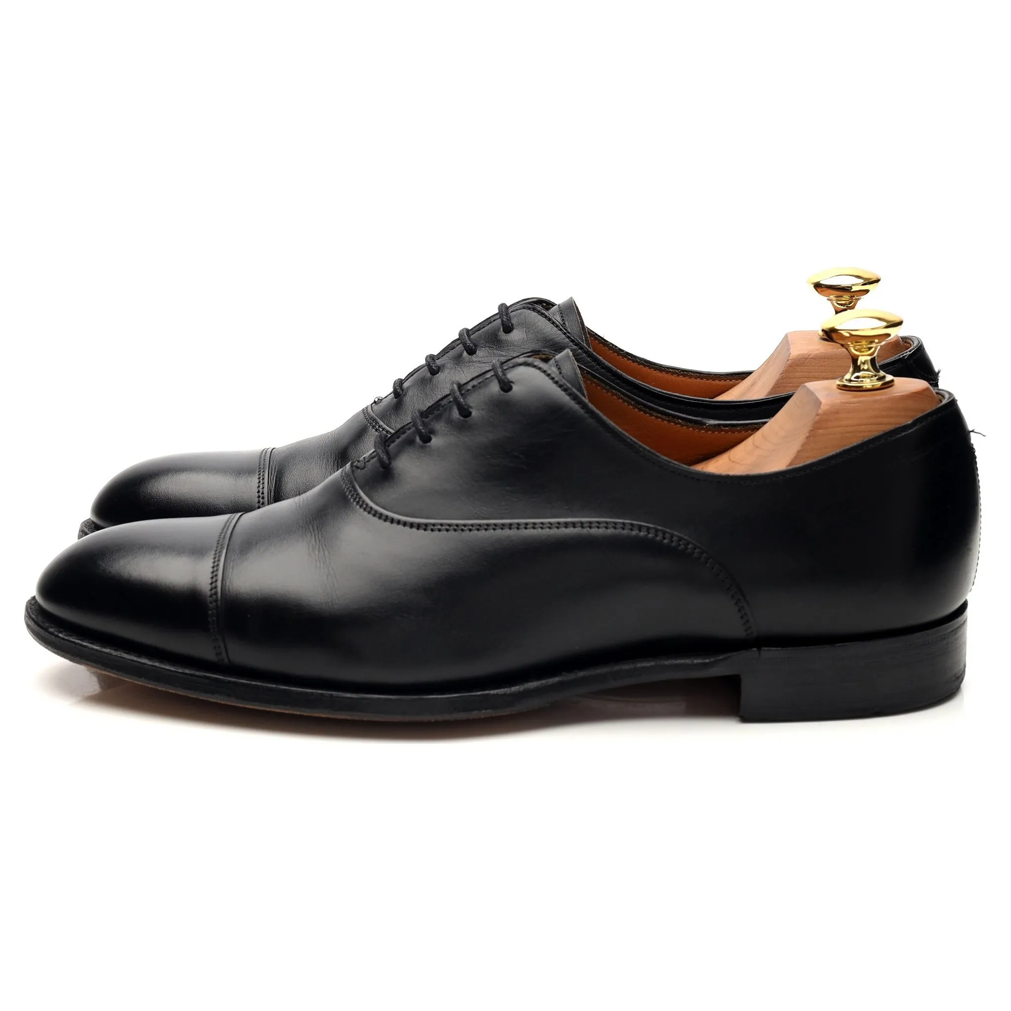Women's Black Leather Oxford UK 6 D