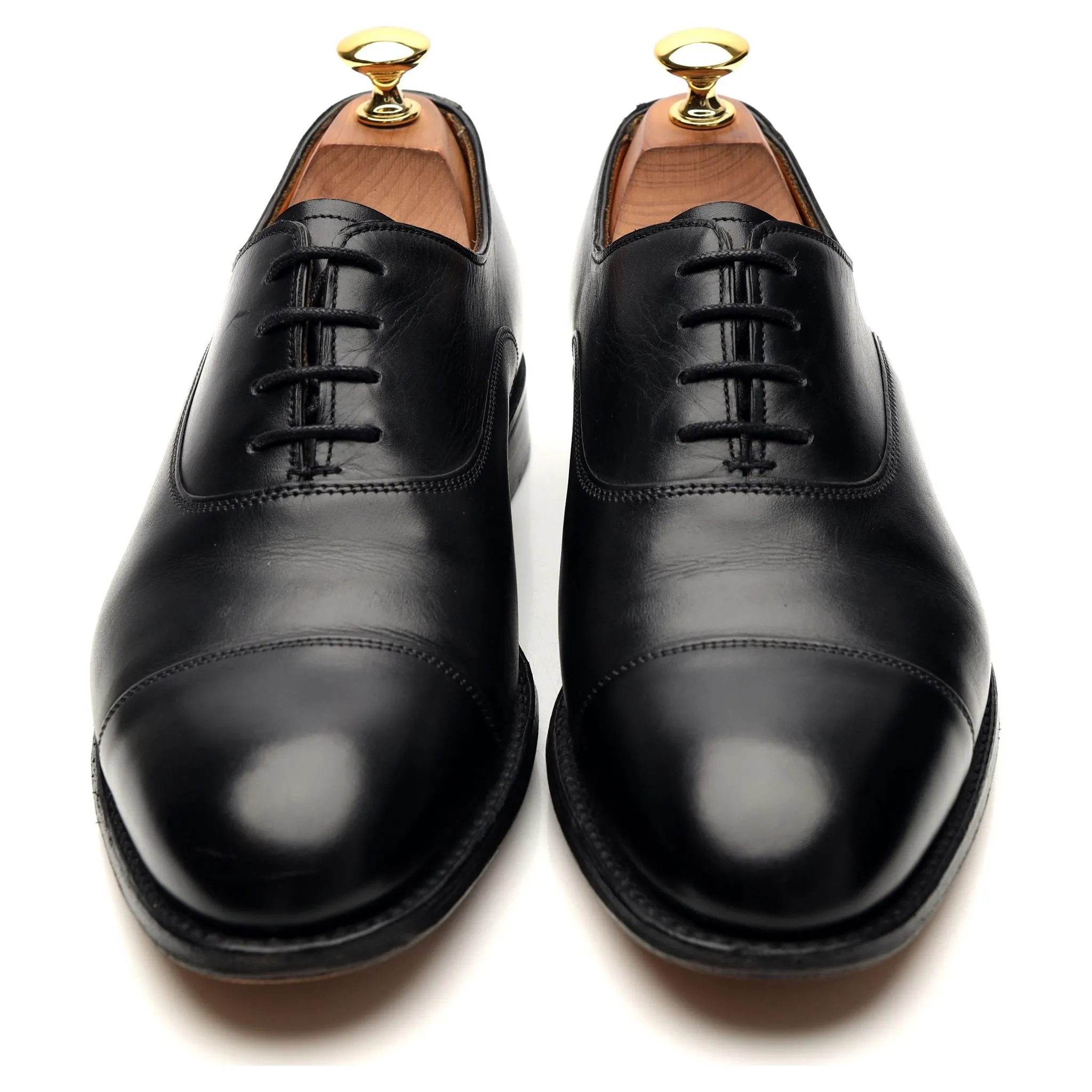 Women's Black Leather Oxford UK 6 D