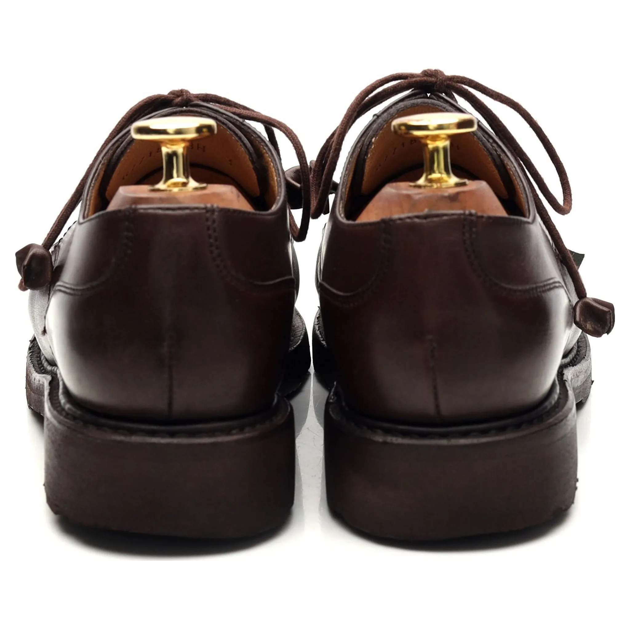 Women's 'Chambord' Dark Brown Leather Apron Derby UK 3