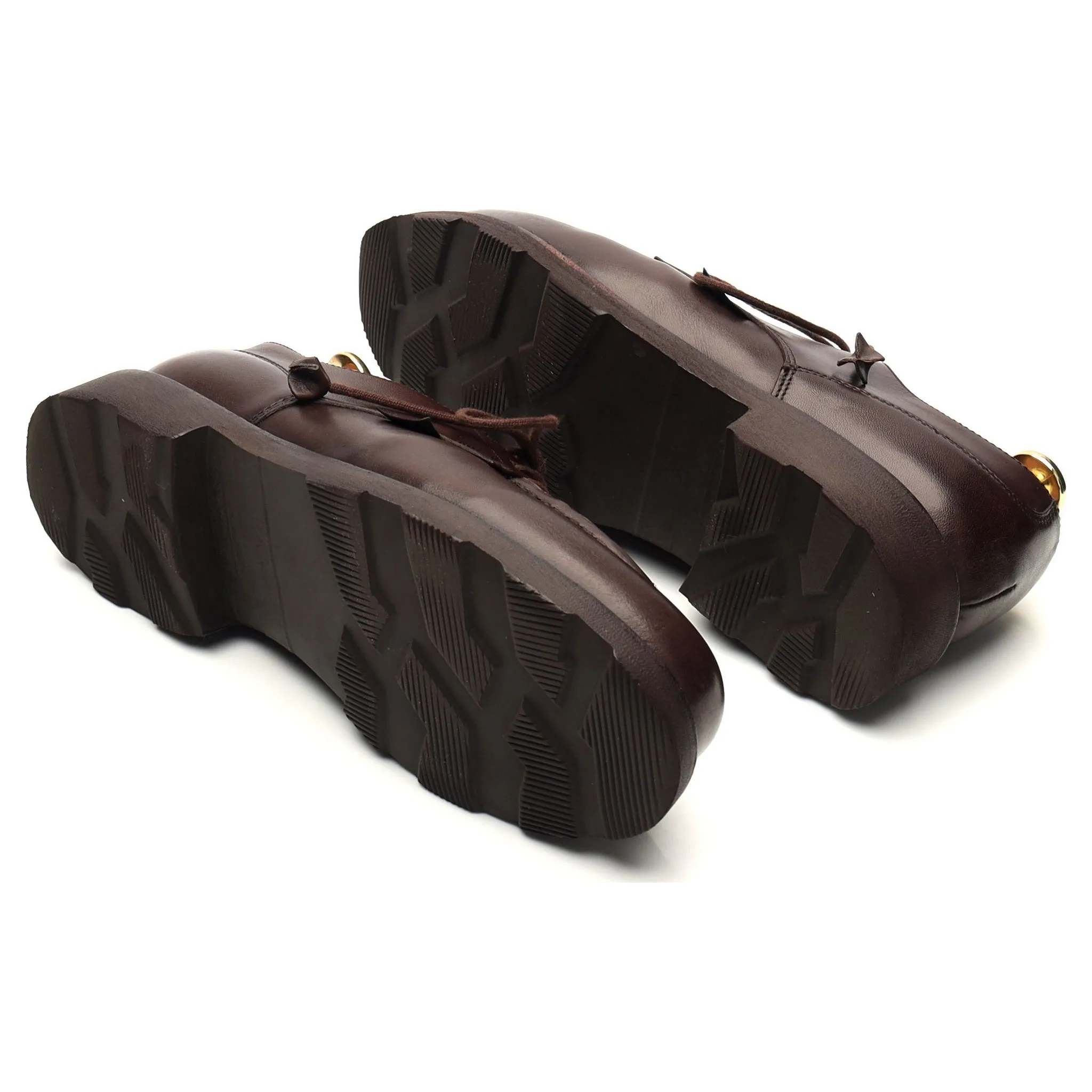 Women's 'Chambord' Dark Brown Leather Apron Derby UK 3