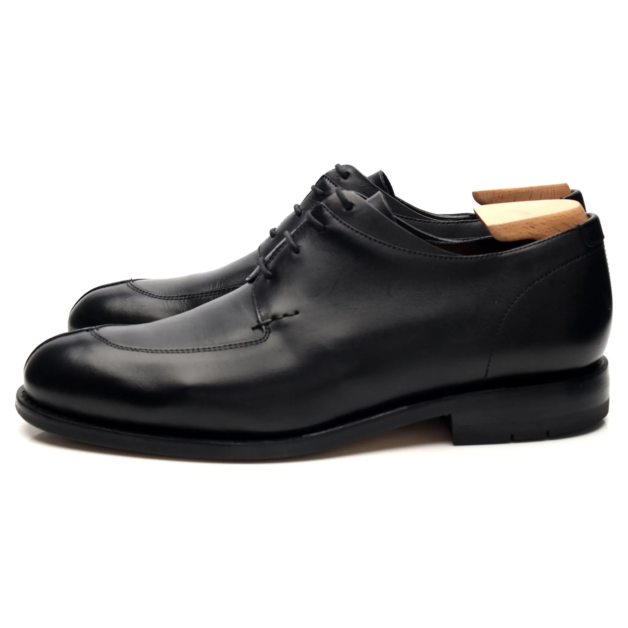 Women's 'Salvia' Black Leather Split Toe Derby UK 8