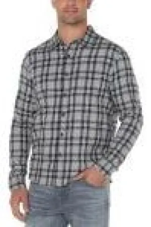 Woven Button Up Shirt w/ Bias Yoke